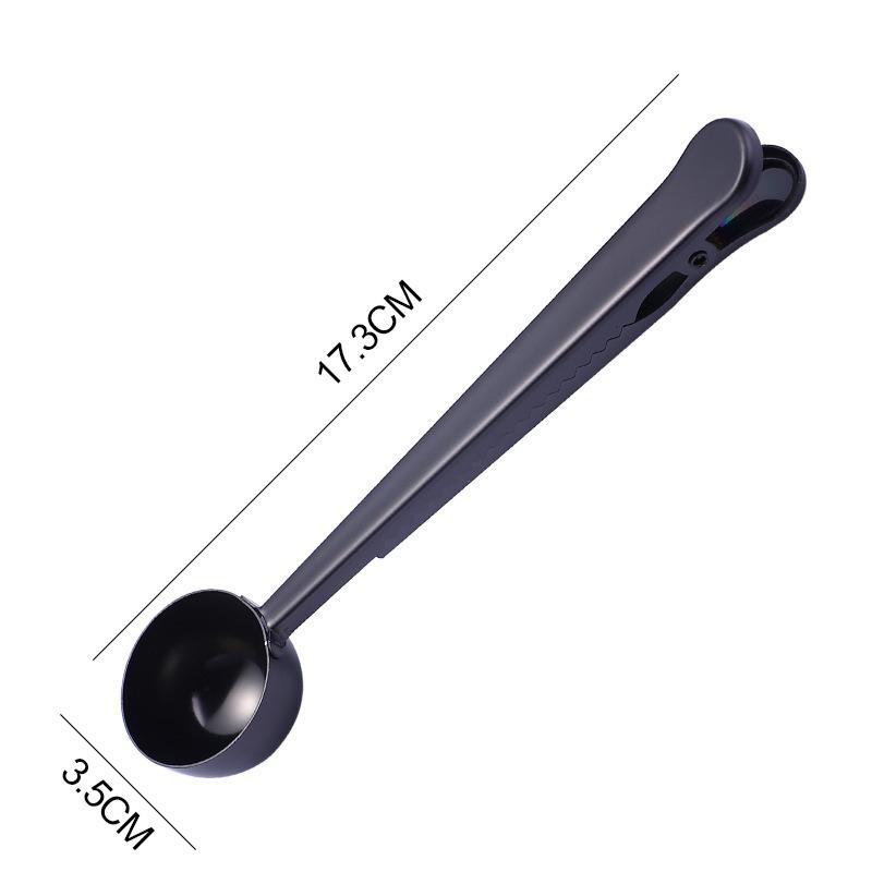 Stainless Steel Coffee Spoon with Clip Coffee Weighing Measuring Spoon Barista Coffee Accessories Scoop Spoon