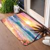 1pc, 2pcs, 3pcs Tropical Beach Sunset Mat Durable And Machine Washable Door Mat Suitable for Living Room Bedroom Office Bathro