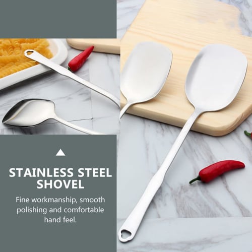 1 Spatula, Teflon-Coated Cookware Spatula, Kitchen Gadget, Pot Stirrer, Long Handle Pot Utensil, Cake Spatula, Wide Metal Spatula, Stir-Fry Spatula, K