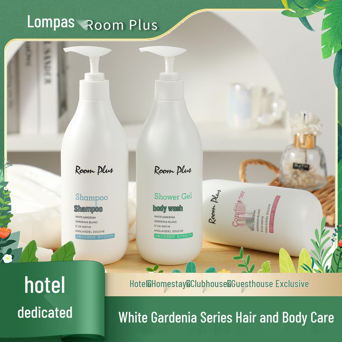 RoomPlus White Gardenia Shampoo & Shower Gel Set for Women - Long-Lasting Scent, Hotel & B&B Style Gardenia Shower Gel 500ml
