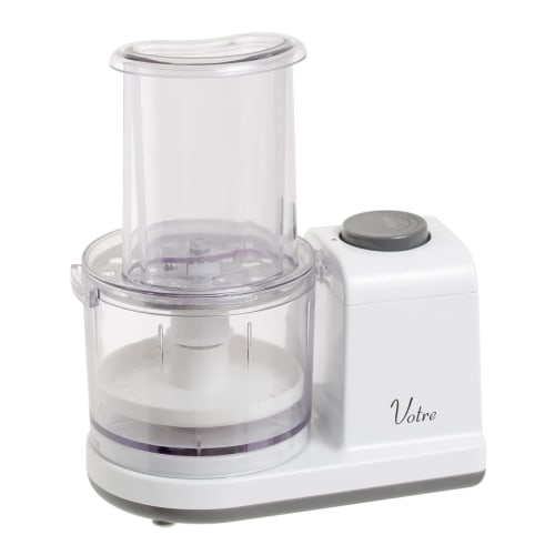 YAMAZEN Electric Daikon Radish Grater, Grates In 1 Second, 250g, with Draining Plate, White, YFG-D250(W)