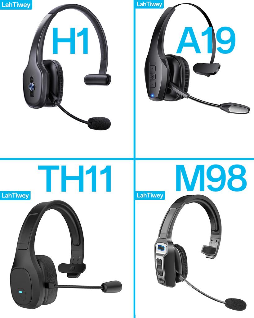 Căști Bluetooth premium pentru șoferi, Căști mono wireless cu anulare a zgomotului și microfon, Sunet de înaltă fidelitate, 30 de ore de convorbire