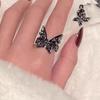 Tabu Miłość Czarny Pierścionek z Pistoletem Czarnego Charakteru Pierścionek dla Kobiet Ciemny Niszowy Pierścionek Wysokiej Klasy Słodki Chłodny Styl Dziewczyny Otwarty Pierścionek