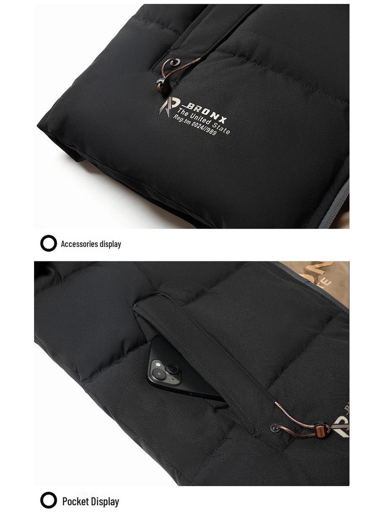 Herren 2025 Winter gefütterter Baumwollmantel mit abnehmbarer Kapuze - Business Casual Warme Oberbekleidung