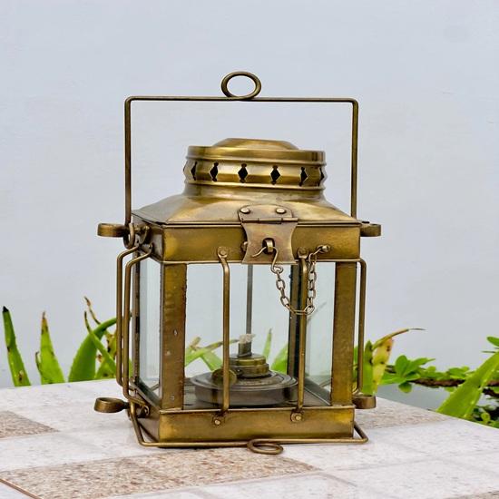 34.29 Cm Handmade Burner Lantern, Burton Nautical Maritime Ship Oil Lamp Burner Hanging Lantern Decorative