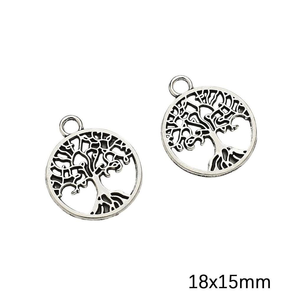 Antique Silver Moon Pentagram Pendant for DIY Jewelry Making