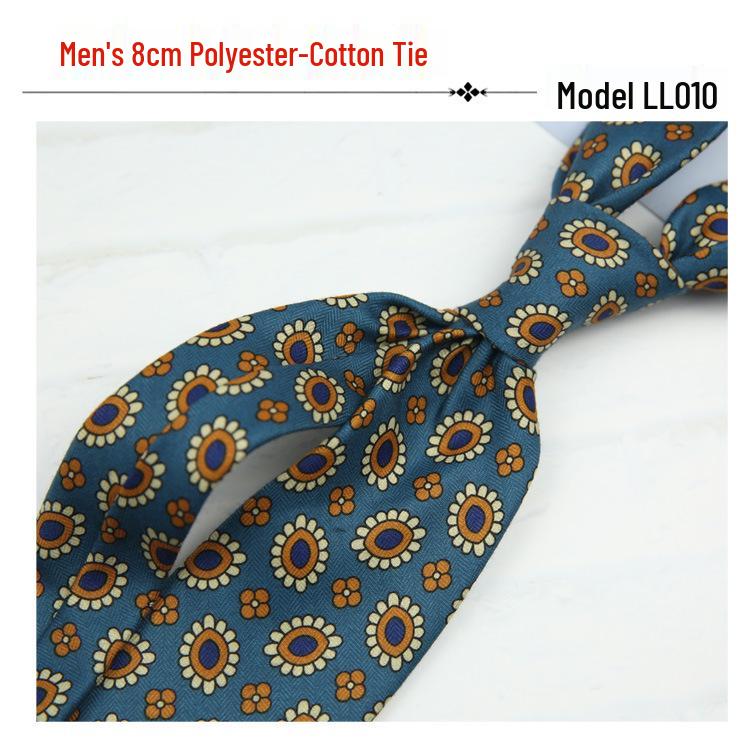 Men's Trendy 8CM Printed Tie: Business, Casual, Retro Fashion Accessory