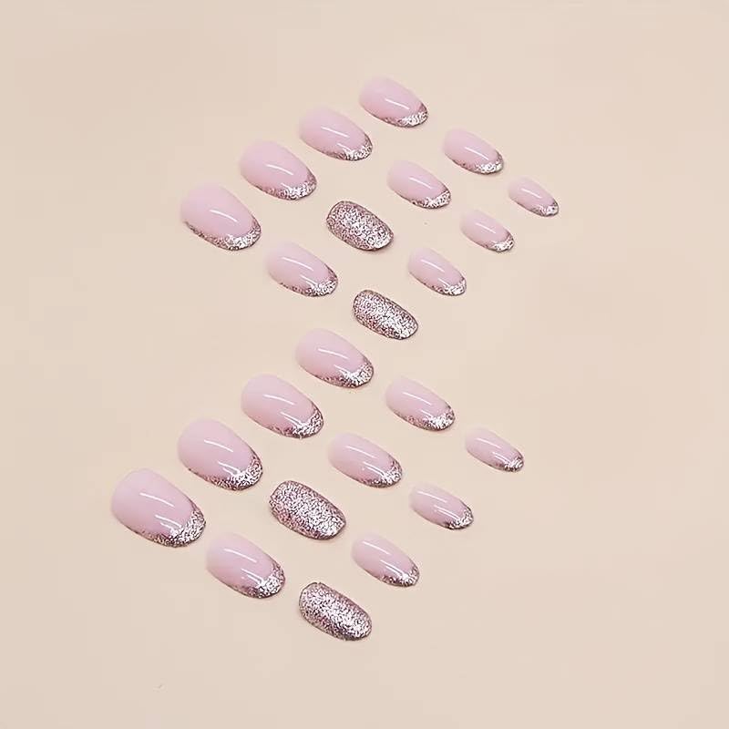 Fashionharbour 24 Reusable Artificial Fake Nail Set| Lightweight & Long Lasting| Easy To Use| Quick Fix For Festivals & Special Occasions