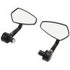 2Pcs Motorcycle Rear View Mirror Black Left And Right Pentagon Shaped Handlebar Side Mirror