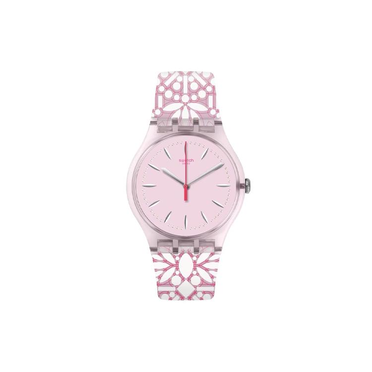 SWATCH Unisex 41mm Pink Watch SUOP109 SUOP109 Pink