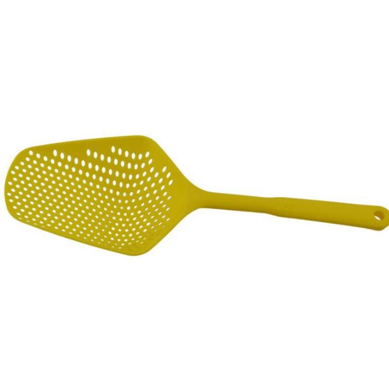 1pc Creative Cooking Spatula Food Strainer Spoon Drain Gadget Strainer Home Kitchen Accessories Yellow