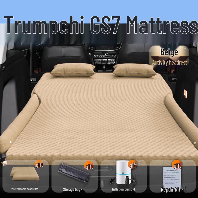 Inflatable Car Mattress for GAC Trumpchi GS7 - Trunk & Rear Seat Sleeping Pad.