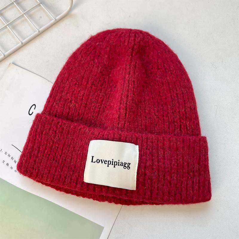 

Вязаная шапка большого размера для женщин, открывающая лицо, маленькая шерстяная шапка, осенне-зимняя, с защитой ушей, теплая, от холода, шапка с защитой ушей 54-62cm