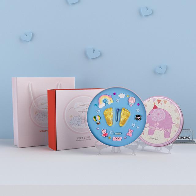 

Отпечаток стопы для новорожденных мальчиков и девочек, сделай сам, сушка на воздухе, мягкая глина, комплект для отпечатка ног младенца, подарок, литье, коврик с принтом лапы для новорожденных