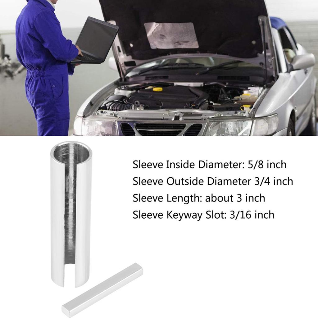 58 To 34 Crank Sleeve Adapter 58" To 34" Inch Shaft Adapter Pulley Bore Reducer Sleeve Bushing Sheave  Key