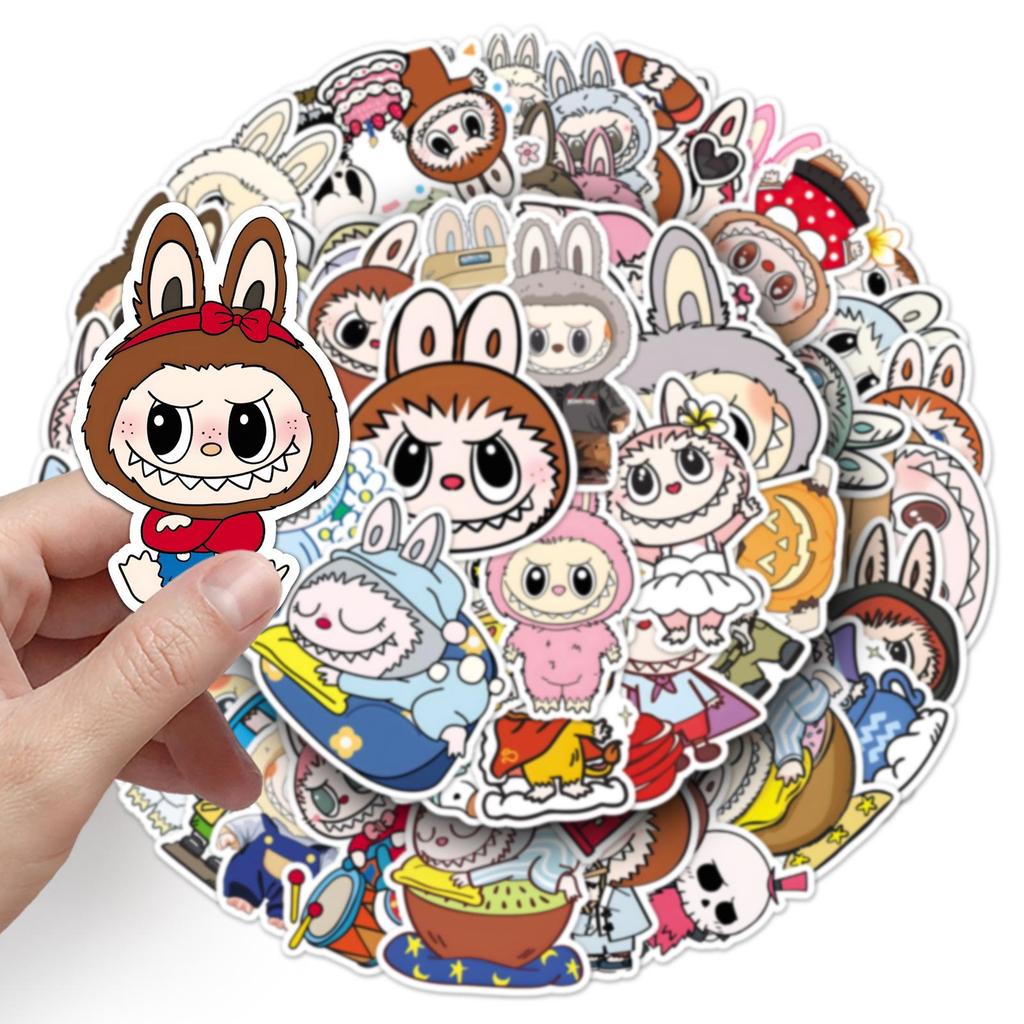 50 Labubu Stickers: Cute, Creative, Waterproof Doll Stickers for DIY Scrapbooks & Computers