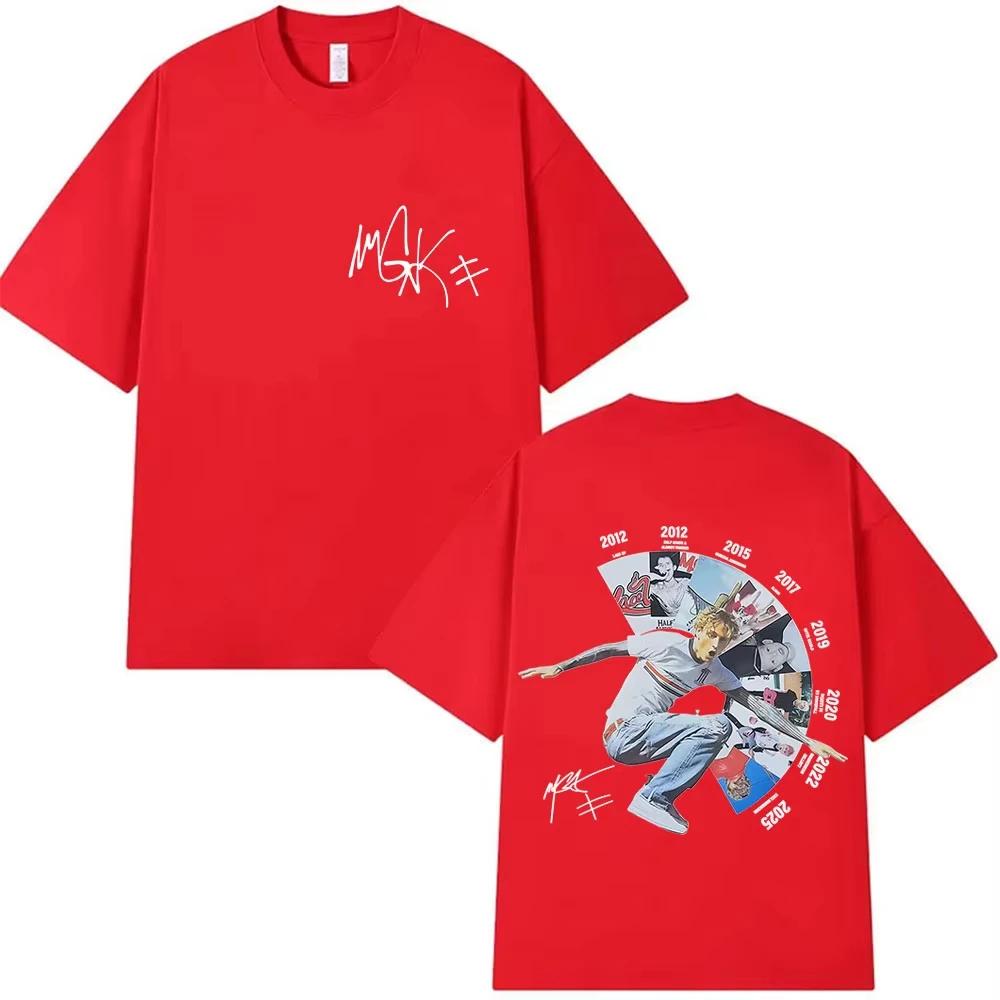 Rapper MGK Lost Americana Tour 2026 Cover T Shirt Machine Gun Kelly Casual O-Neck T-shirts Fashion High Quality Cotton Tee Shirt