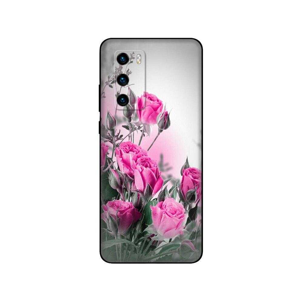 

Чехол для Huawei P40, 6,1-дюймовый мягкий силиконовый чехол для телефона Huawei P 40 Pro, чехол-бампер, черный чехол из ТПУ, розовый аниме, космическая машина Huawei P40 Pro