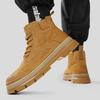 Fashion Men Ankle Boots Platform Leather Boots 2025 Fashion Brown Lace-up Boot High Top Comfortable Casual Shoes Non slip Work Men Boots