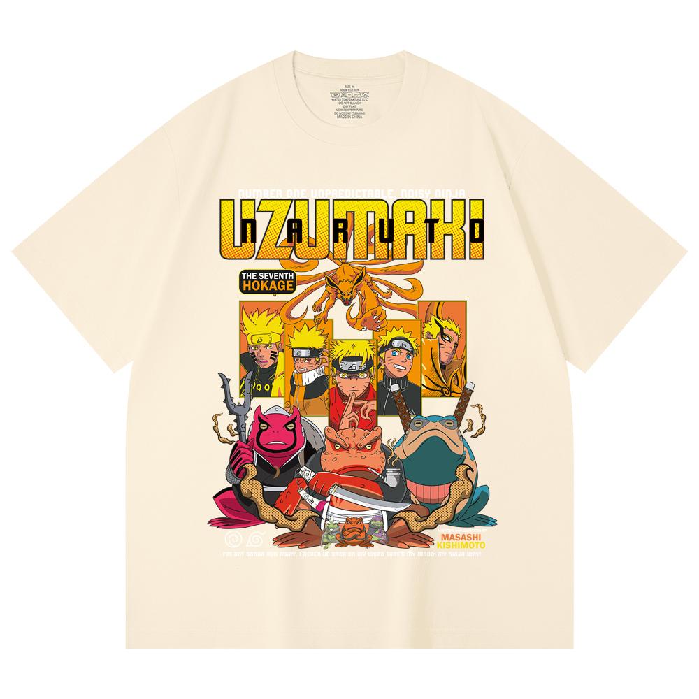 

Унисекс футболка из 100% хлопка плотностью 230 г/м² с принтом Naruto V7 XS абрикосовый