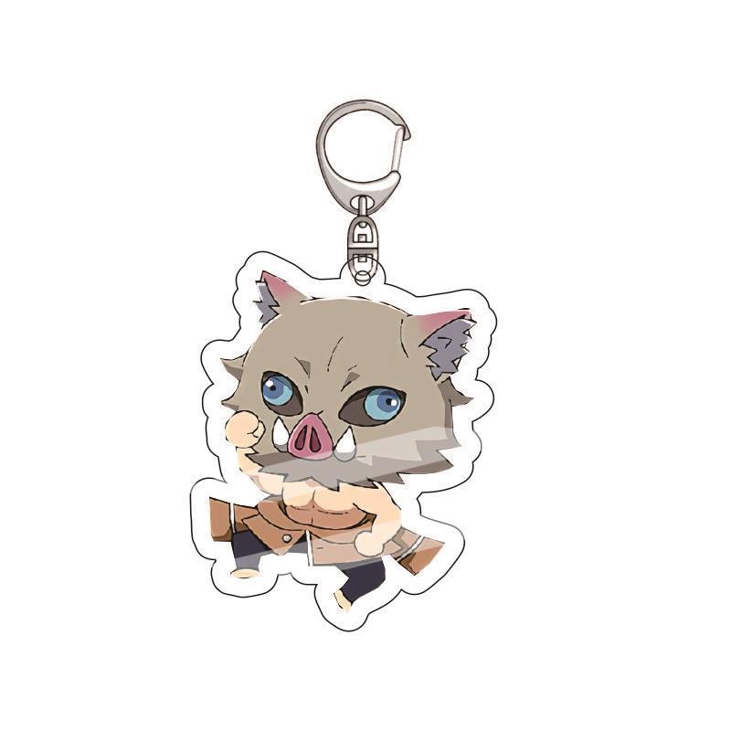 Anime Demon Slayer Acrylic Keychain Tanjiro Kamado Nezuko Zenitsu Inosuke Hashira Pendant Cosplay Perfect Gift for Fans Collection