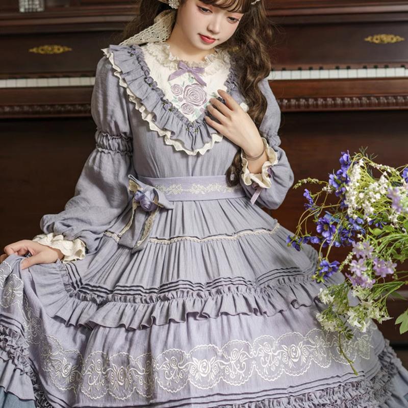 Loli Talla Grande Lolita Vestido OP Elegante Diario Estilo Lolita CLA Hada