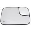 Heated Convex Mirror Glass with Blind Spot Glass Side View Mirror Glass Lens Replacement for 1500 2500 3500 2002-2008