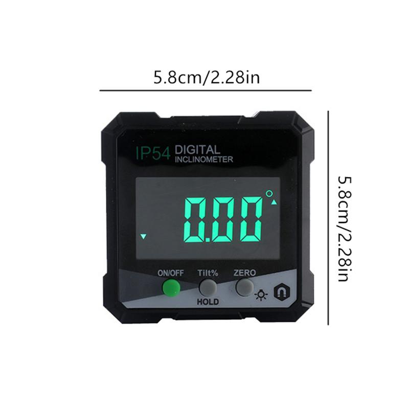 Professional Digital Display Angle Gauge Pocket Digital Level Protractor Inclinometer 360 Degree Magnetic Electronic Level Laser
