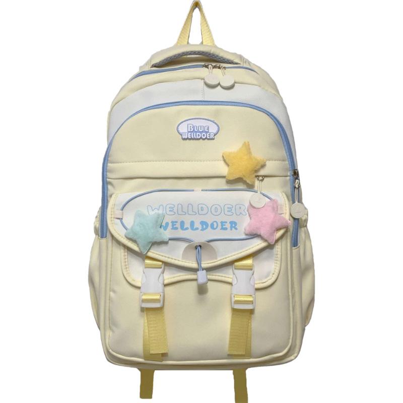 Schoolbag Junior High School Student School Bag Female Large Capacity Lightweight Girl High School Student Class Commuter Backpack Leisure Travel