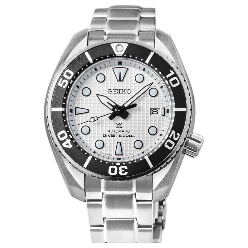 SEIKO prospex series 200 meters waterproof Automatic Steel Strap men s watch white dial SPB427J1