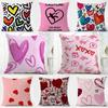 Lovely Heart of Love My Beloved Cushion Cover Iceland Washable Linen Soft  for Daily Sofa Bed Home Room Decor