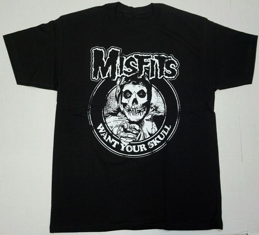 The MISFITS Vintage Want Your Skull Shirt Cotton Black Men Size S-234XL Unisex T-Shirt L