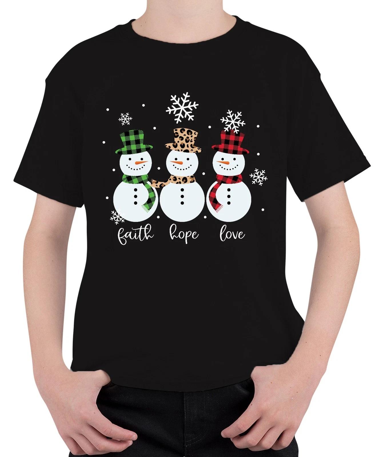 Faith hope love schneemann - Weihnachten Weihnachtsgeschenk Christmas Unisex Kin XXXXL