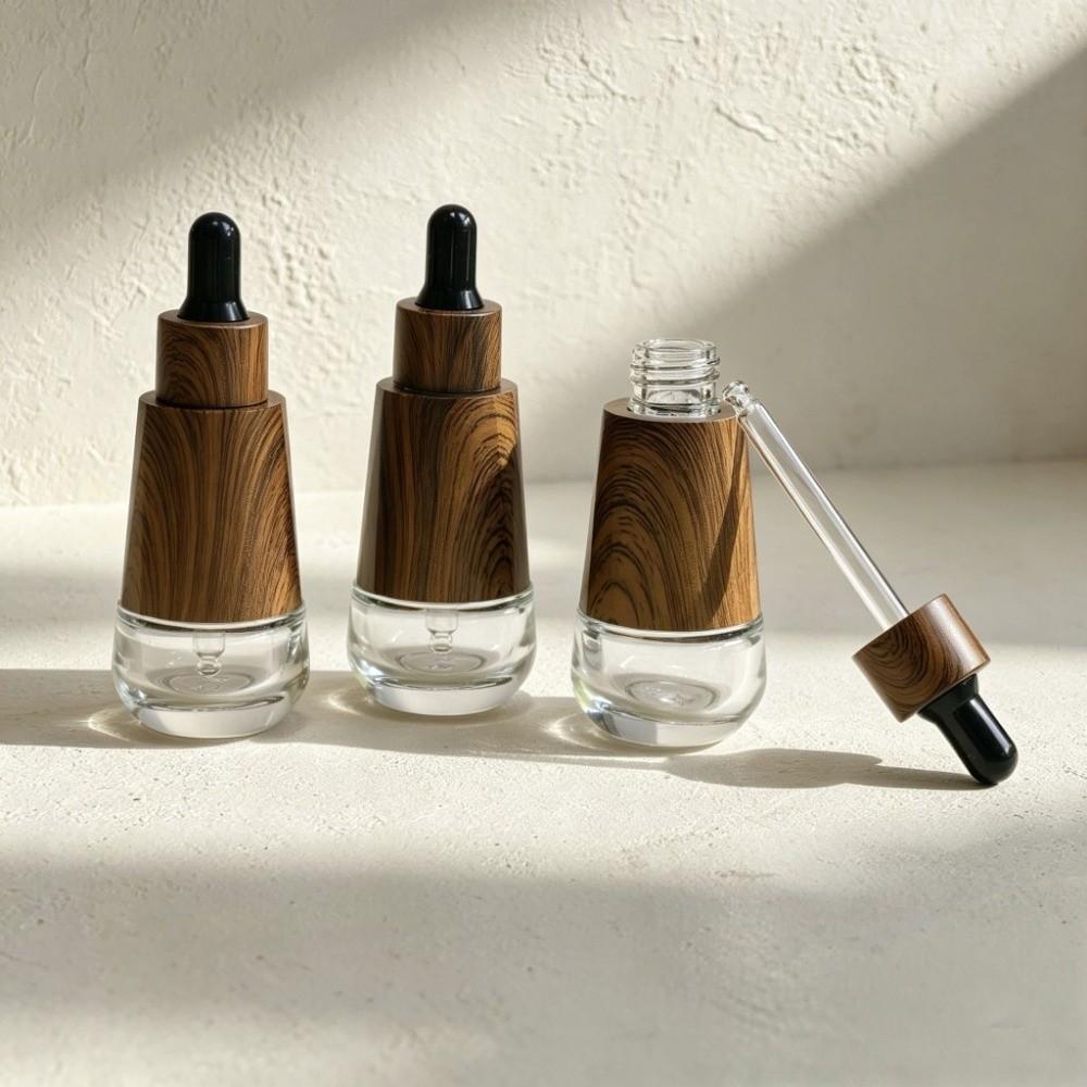 30ml Glas-Tropfflasche Umweltfreundlicher Kosmetikbehälter Flaschen für ätherische Öle Gesichtsserum