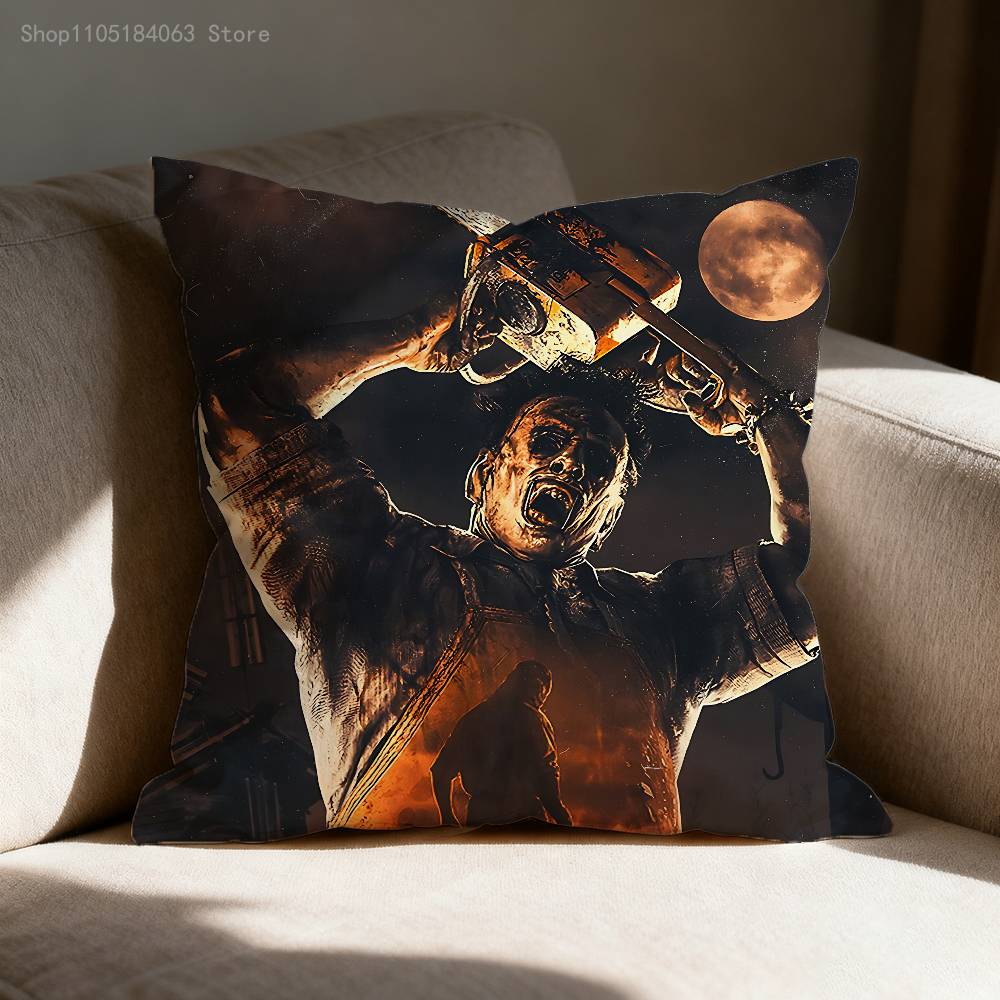 S-Saw Horror M-Massacre Pillow Case For Sofa Decor Car Office Room Printing Cushion Cover Decorations and Protector