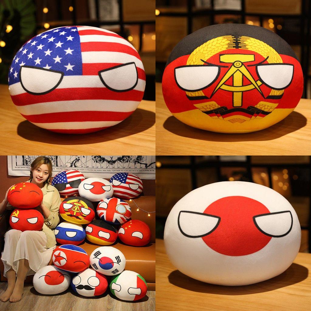 Cute And Fun Countryball Plush Doll Pillow Made Of High-quality Pp Cotton And Soft Plush