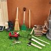Novo 1 Conjunto 1:12 Casa de bonecas Miniatura Fazenda Ferramenta Machado Pá Puxar Carrinho Vassoura Botas Regador Decoração de jardim Brinquedo Casa de boneca Acessórios