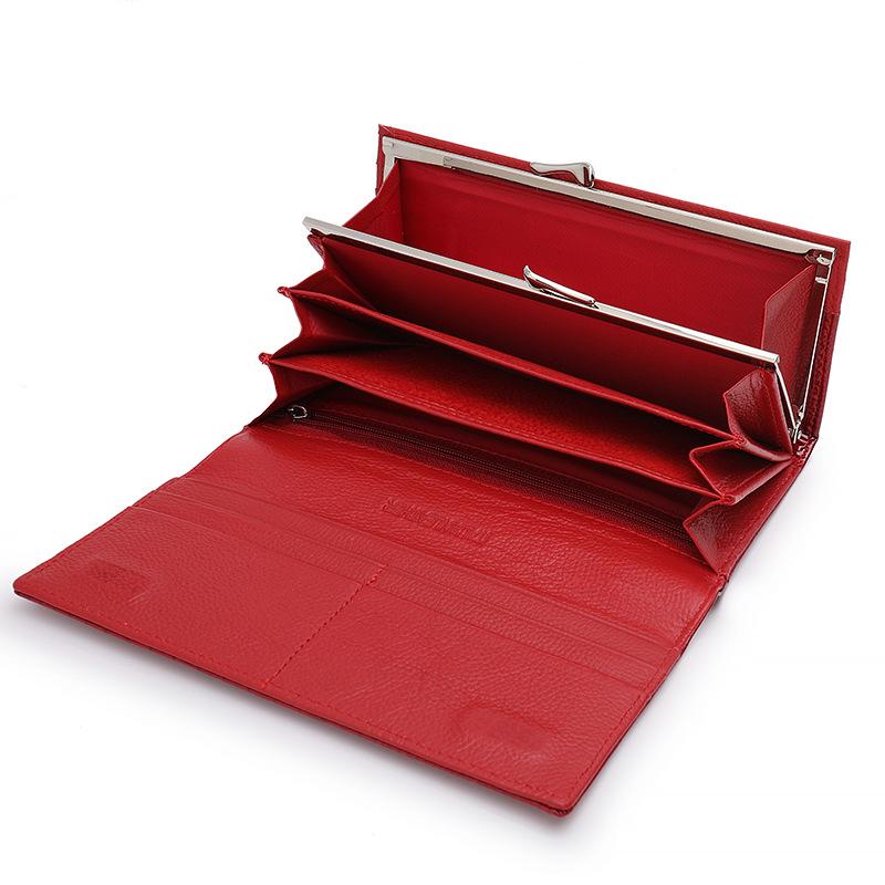 OZON Damen Echtleder Krokodilmuster Clutch & Armbandgeldbörse