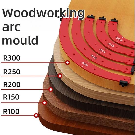Woodworking Round Corner Radius Templates for Woodworking Arc Mold, Router Table Corner, Radius Jig Wooden Board Arc Cutting Auxiliary Tool for