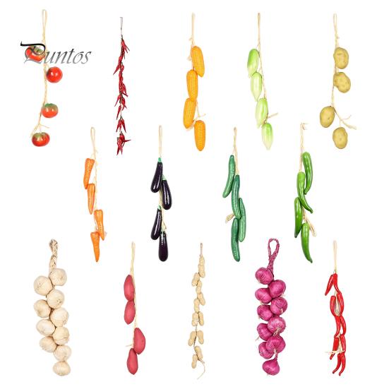 Rustic Kitchen Wall Decorations Artificial Hanging Vegetables String, Simulation Pendants, Farmhouse for Decor Decor, Realistic Foam Vegetable