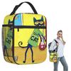 Pete The Cat Insulated Lunch Bag for Women Kids Portable Food Boxes Thermal Lunch Box Tote