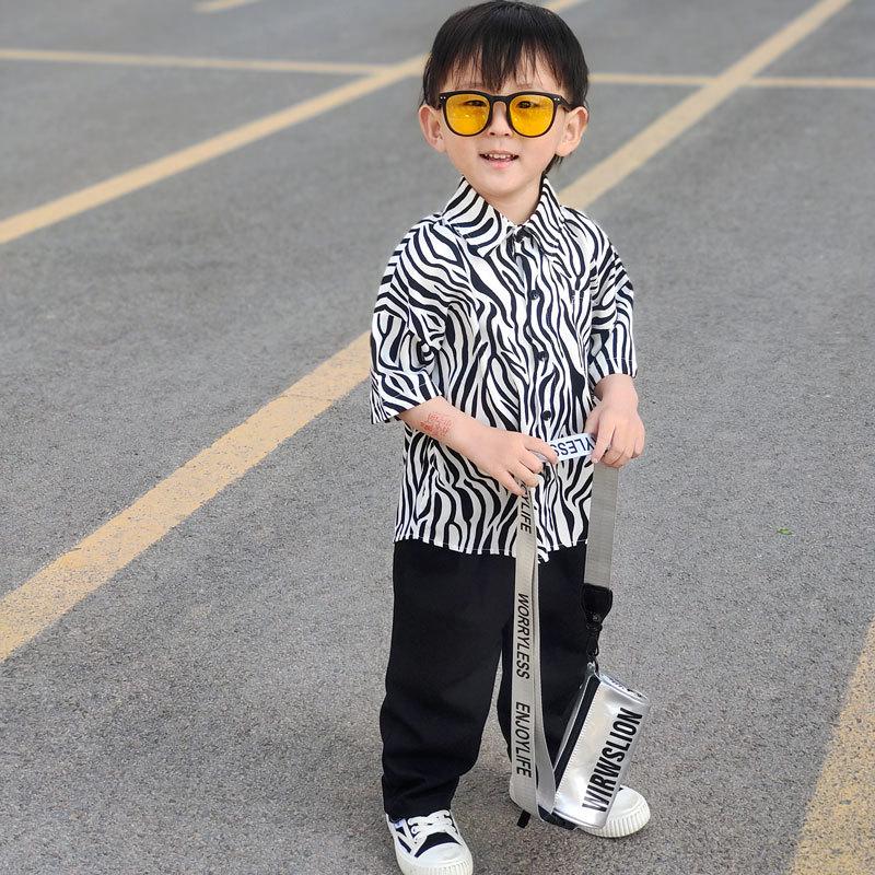Boys Zebra Print Vest and Shirt Set - Trendy Casual Baby Outfit 120 cm