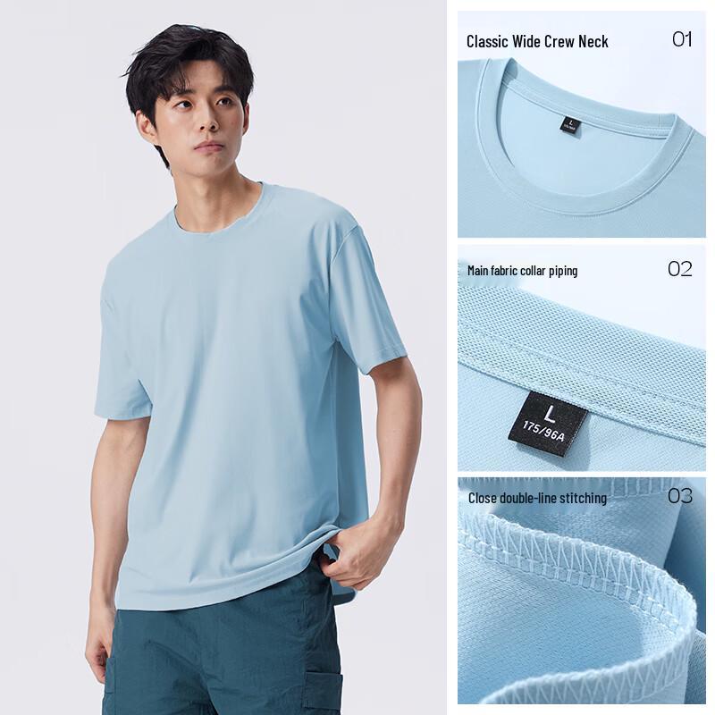 Jeanswest Men's Loose Fit Athletic Quick-Dry T-Shirt