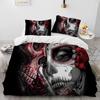 3D Print Horror Gothic Female Skull Dead Girl Comfortable Duvet Quilt Cover Pillowcase Bedding Set Children Bedroom Home Textile