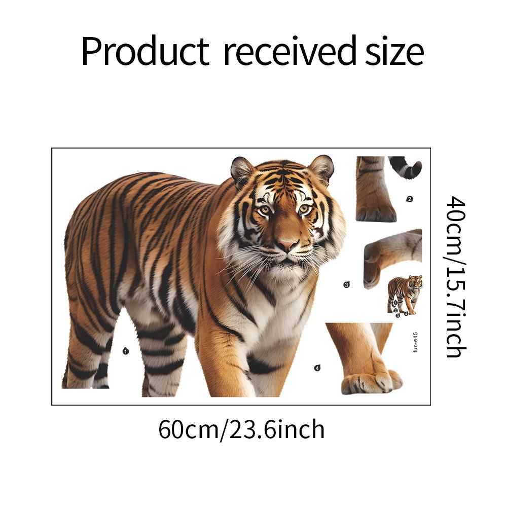 

3D Моделирование Тигра Спальня Кабинет Гостиная Стена Ландшафтный Дизайн Наклейки На Стены 40*60CM/fun-e45
