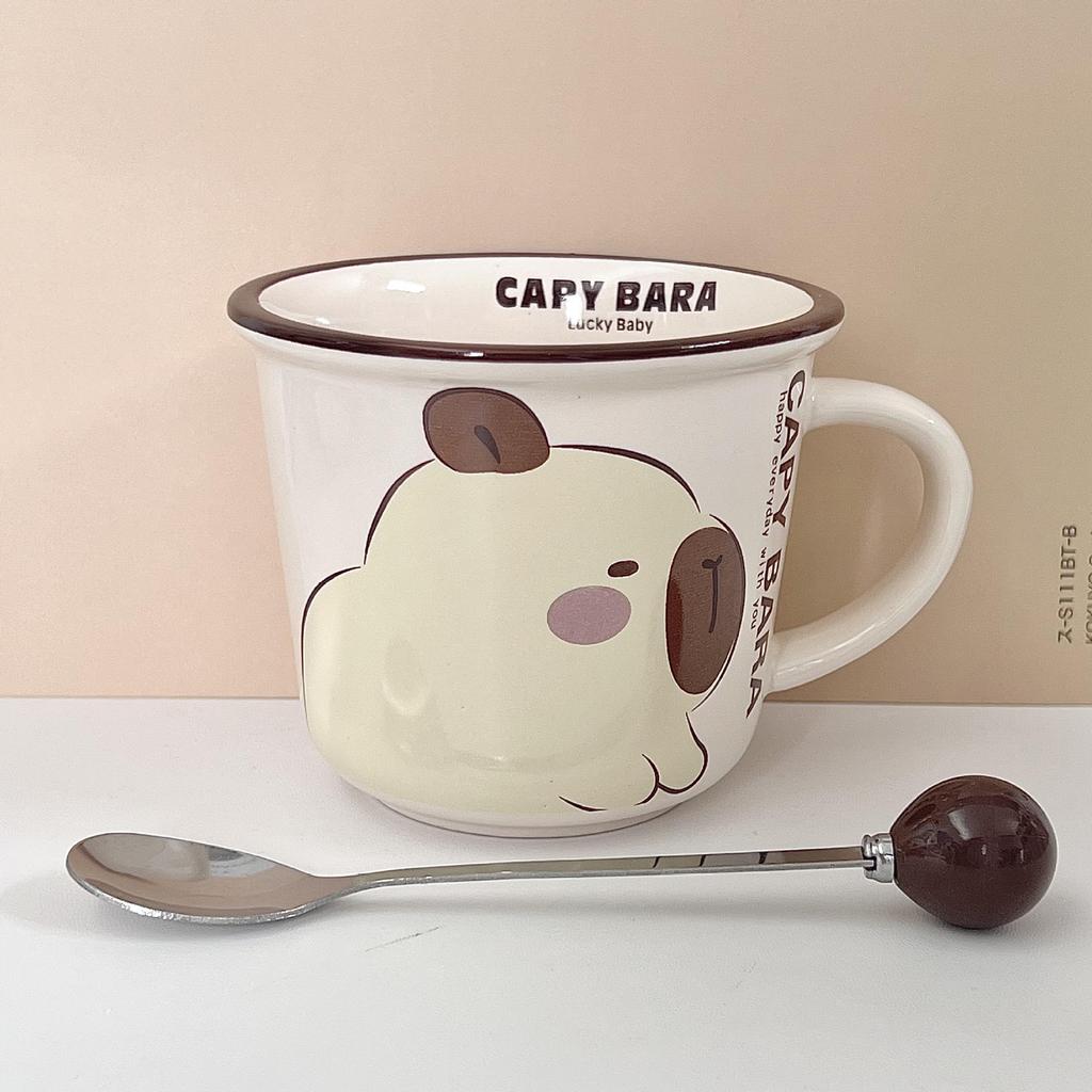 Birthday Gift for Best Friend Cute Kapibala Ceramic Mug for Boys and Girls Coffee Milk Cup Souvenir