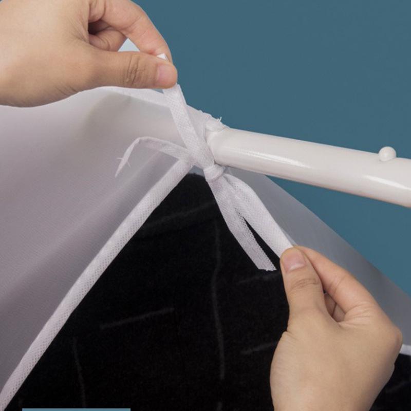 Clothing Dust Cover Set: Hanging Storage Organizer for Coats, Dustproof Bag with Lid.