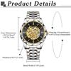 Automatic Watch Silver 3ATM Water Luminous Analog Stainless Steel Strap Watch Fashion Watch Birthday Christmas Day Day Gift Men's Resistant Men's -