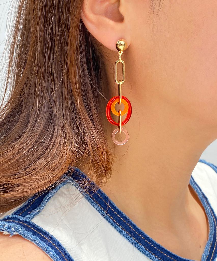 Lazy N Crazy Tropical Double Ring Earrings (3 Colors)