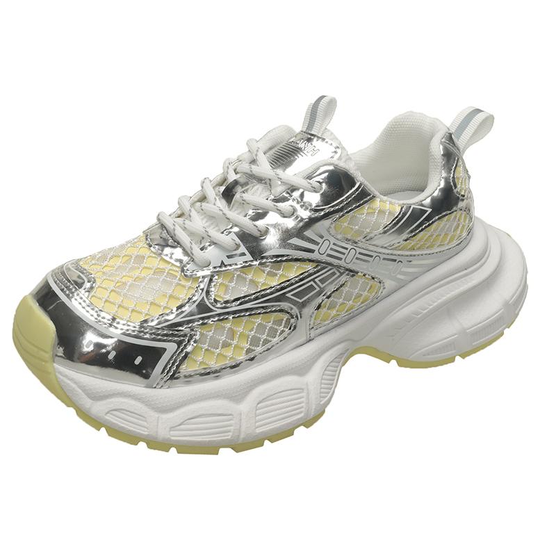 Fashion 5 Cm Platform Women Sneakers 2025 Summer Fashion Thick Soled Shoes Breathable Hollow Mesh Footwear Outdoor Popular